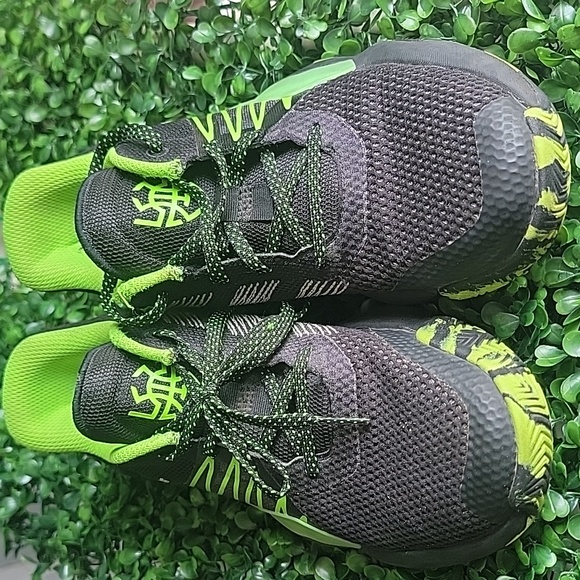 adidas Kids Black and Neon Green Sneakers - Picture 2 of 7